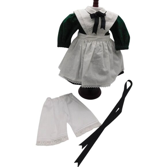 Handmade 1800s Green Historical Dress Fits 18" American Girl Doll NOT INCLUDED - Picture 1 of 7